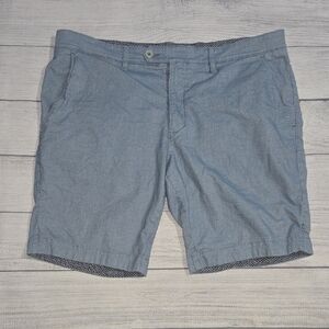 Ted Baker London Men's Herbosh Cotton Chino Flat Front Shorts Blue Size 38